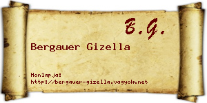 Bergauer Gizella névjegykártya