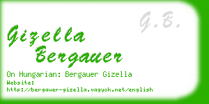 gizella bergauer business card